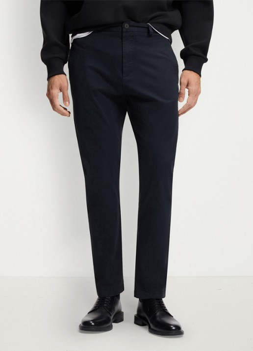 HUGO David slim fit chino met steekzakken