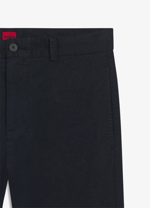 HUGO David slim fit chino met steekzakken - detail 5 dark blue-405 / blauw