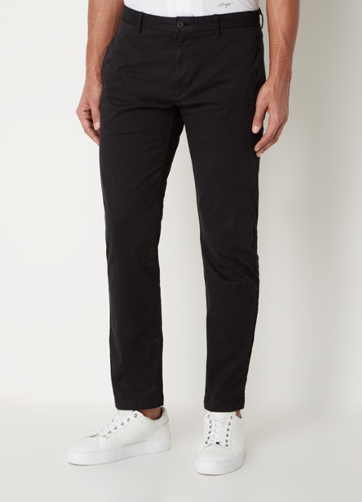 HUGO David slim fit chino met stretch