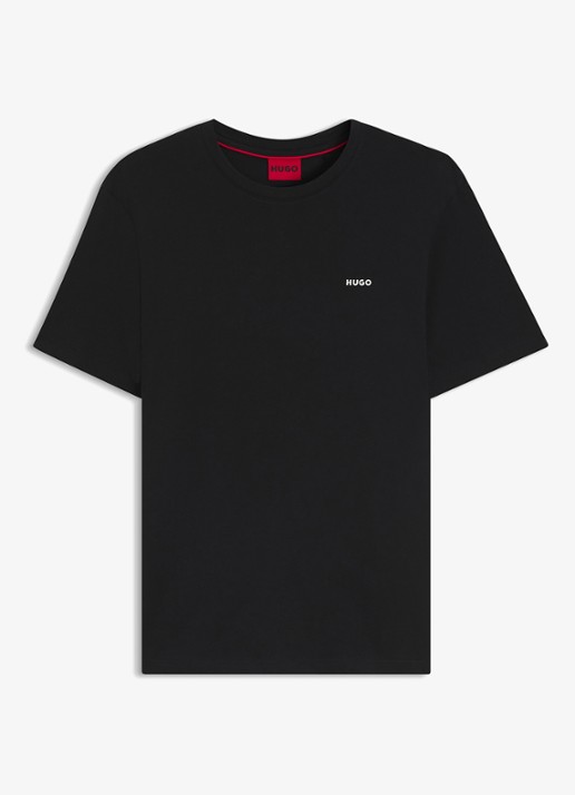 HUGO Dero T-shirt met logo - voorkant 7 zwart