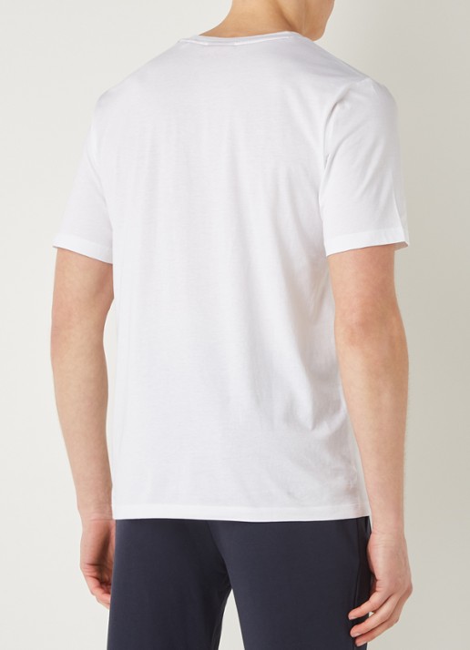 HUGO Dero T-shirt met logo - achterkant 5 wit