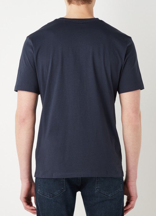 HUGO Dero T-shirt met logo - achterkant donkerblauw