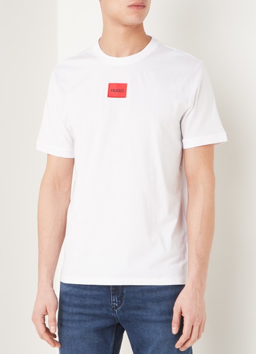 HUGO Diragolino T-shirt met logo - detail 3 wit