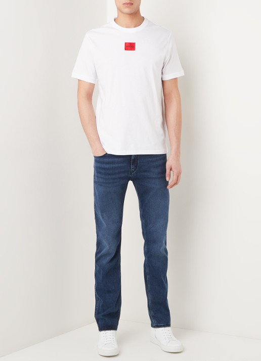 HUGO Diragolino T-shirt met logo - voorkant 2 wit