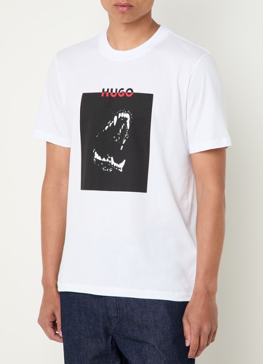 HUGO Dobero T-shirt met logoprint