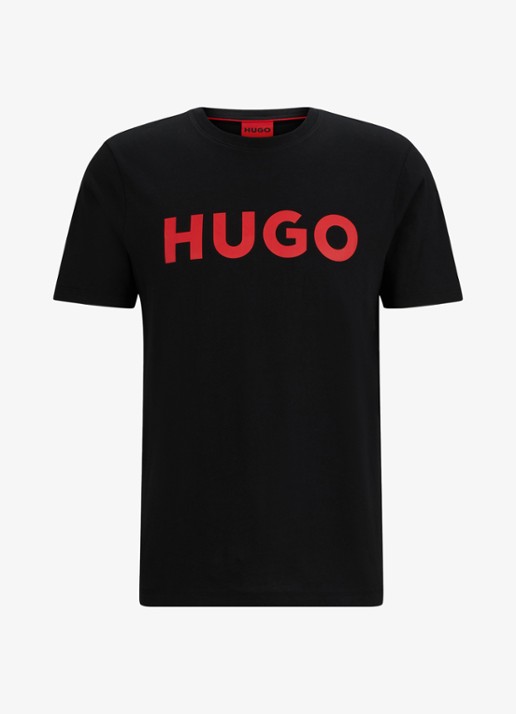 HUGO Dulivio T-shirt met logoprint  - voorkant 4 rood