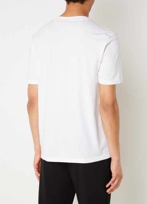 HUGO Dulivio T-shirt met logoprint  - achterkant wit
