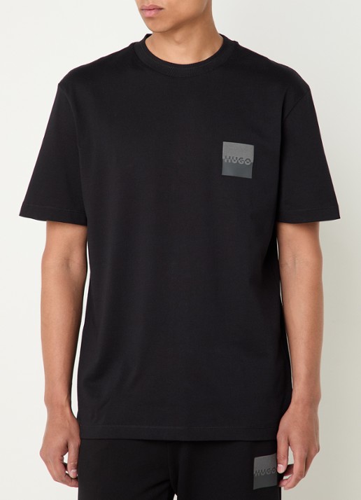 HUGO Dusplito T-shirt met logo- en backprint