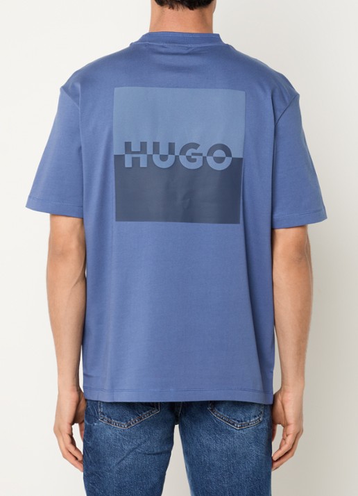 HUGO Dusplito T-shirt met logo- en backprint