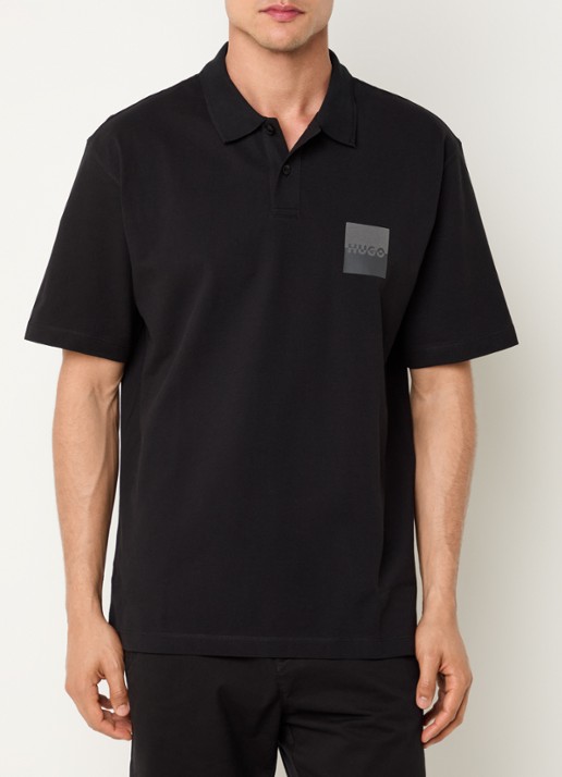 HUGO Dusplity regular fit polo van piqué katoen met logo