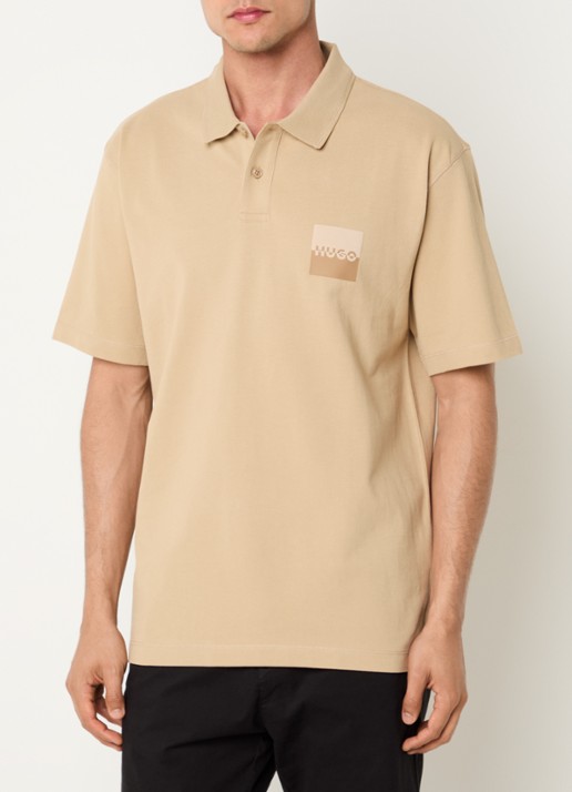 HUGO Dusplity regular fit polo van piqué katoen met logo