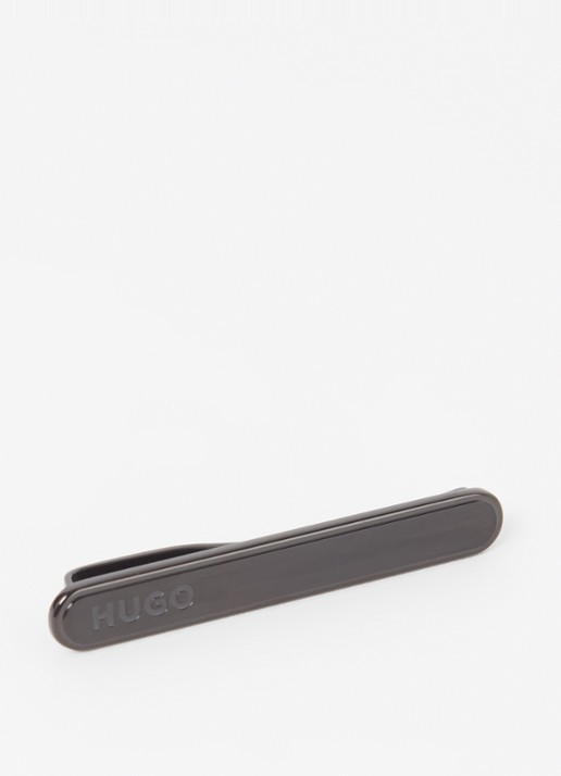 HUGO E-Classic dasspeld met logo - voorkant zwart