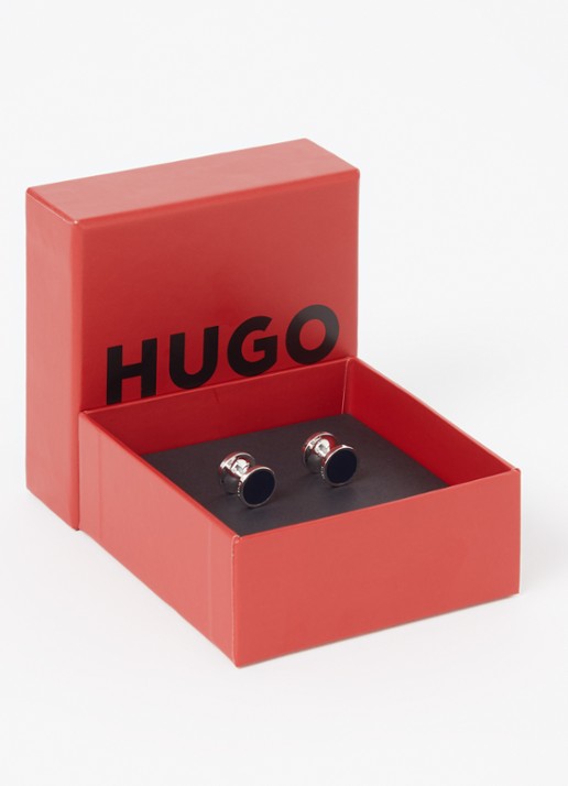 HUGO E-Tokeep manchetknopen - voorkant 2 donkerblauw