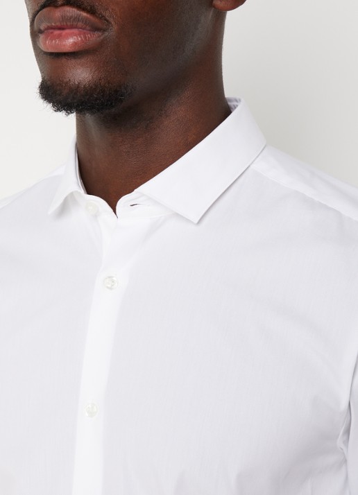 HUGO Erondo extra slim fit overhemd van katoen - detail 3 wit