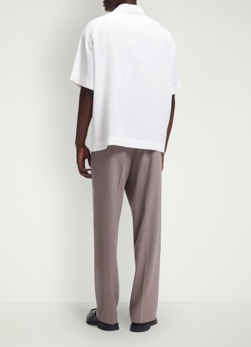 HUGO Espino oversized fit overhemd van lyocell - achterkant 4 natural-102 / wit