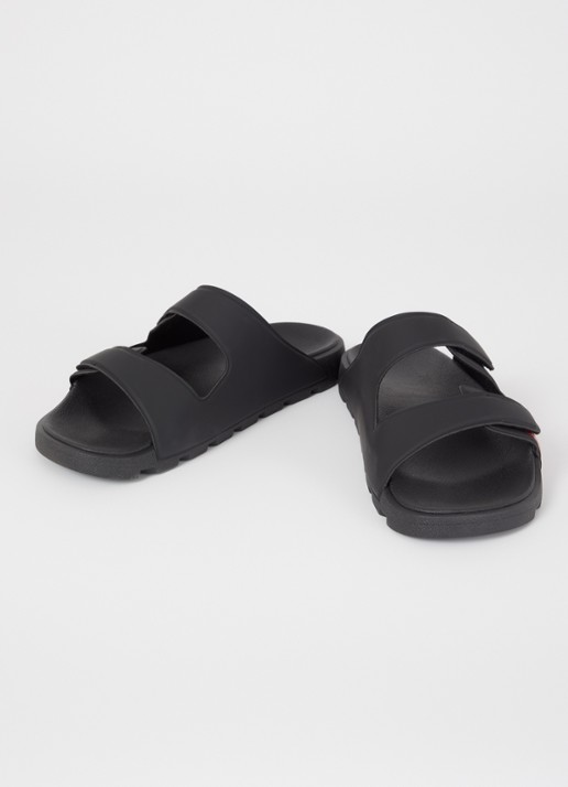 HUGO Evander slipper met logo - detail 7 black-002 / zwart