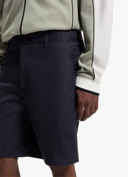 HUGO Genar261S slim fit korte broek met stretch - detail 5 dark blue-405 / blauw