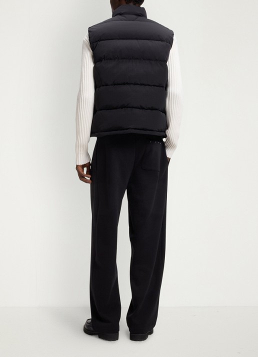 HUGO Gewatteerde bodywarmer met logo - achterkant 6 zwart