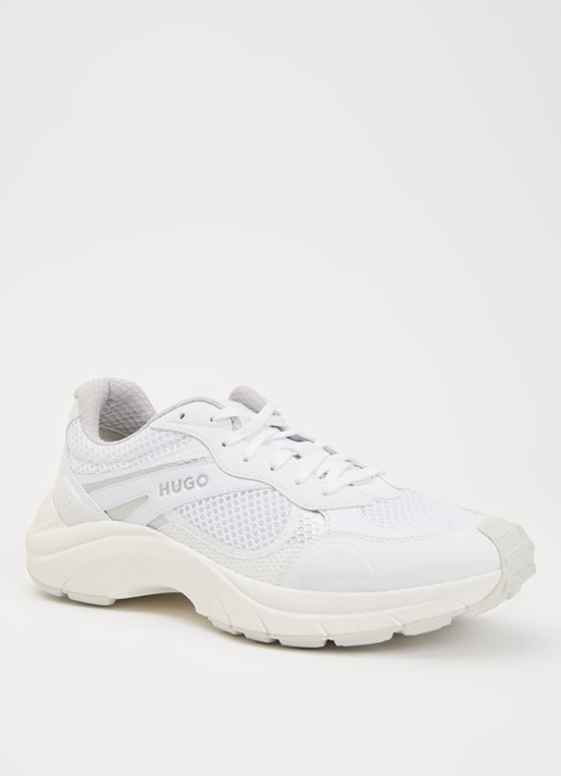HUGO Go2 sneaker met mesh details - voorkant 2 wit