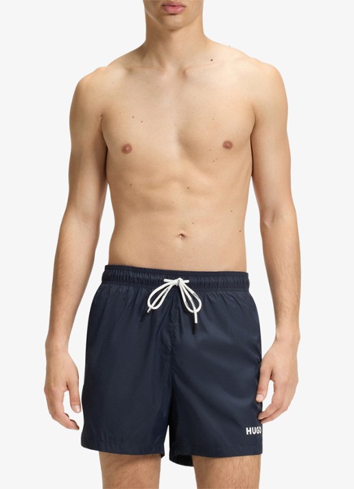 HUGO Haiti zwemshorts met logo  - detail dark blue-405 / blauw
