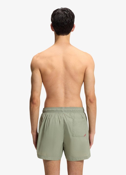 HUGO Haiti zwemshorts met logo  - achterkant 4 dark green-306 / groen