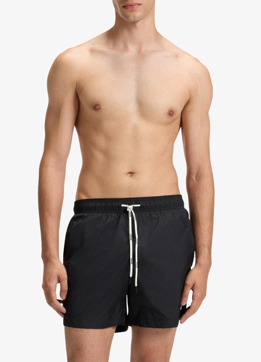 HUGO Haiti zwemshorts met logo  - detail 2 black-001 / zwart