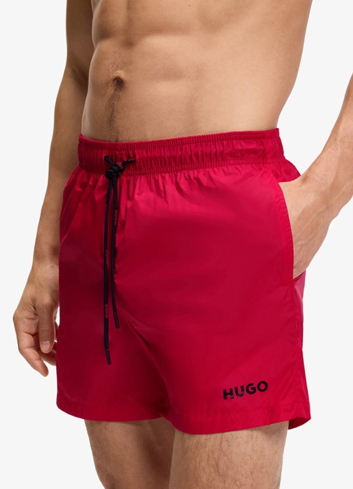 HUGO Haiti zwemshorts met logo  - detail 3 open pink-693 / roze