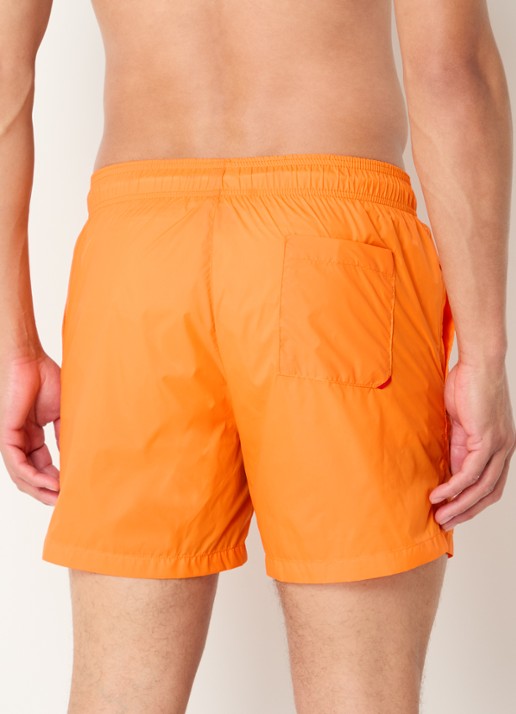 HUGO Haiti zwemshorts met logo  - achterkant 2 bright orange-820 / oranje
