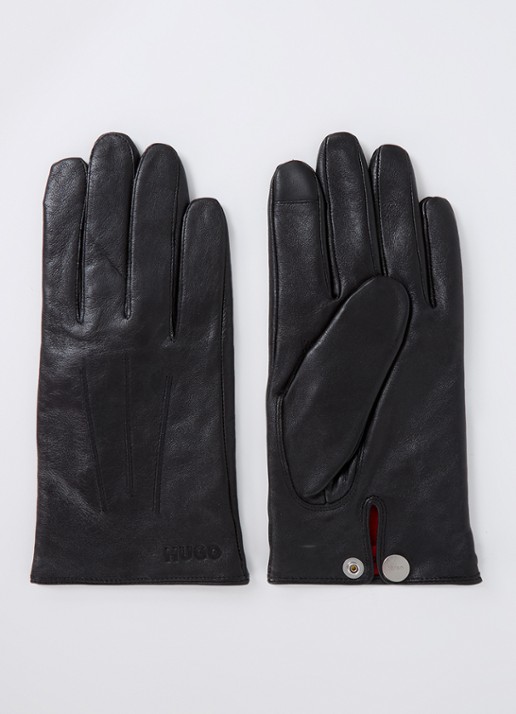 HUGO Handschoenen van lamsleer met touchscreen functie