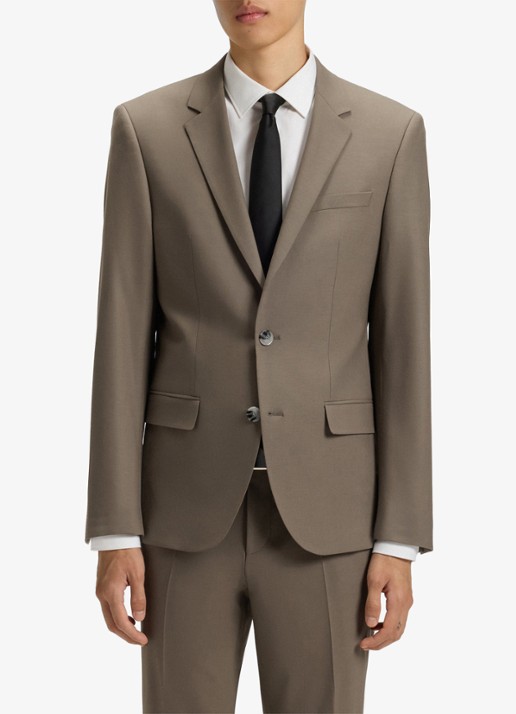 HUGO Henry/Getlin232X slim fit 2-delig pak in wolblend - voorkant 2 medium grey-032 / grijs