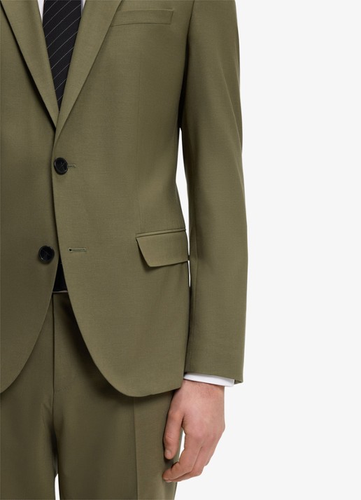 HUGO Henry/Getlin232X slim fit 2-delig pak in wolblend - detail 6 groen