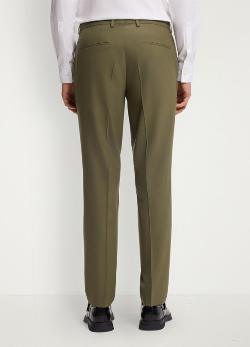HUGO Henry/Getlin232X slim fit 2-delig pak in wolblend - detail 8 groen