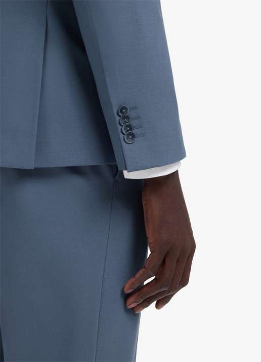 HUGO Henry/Getlin232X slim fit 2-delig pak in wolblend - detail 3 open blue-496