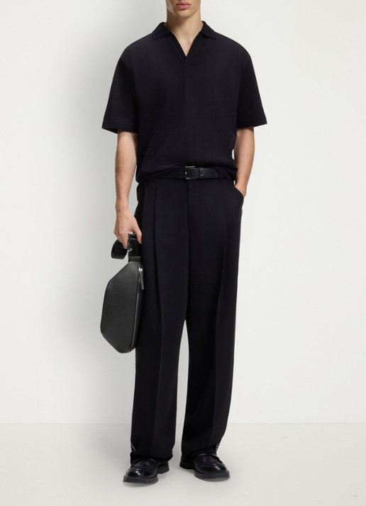 HUGO Heuptas met logo - detail 3 black-002 / zwart
