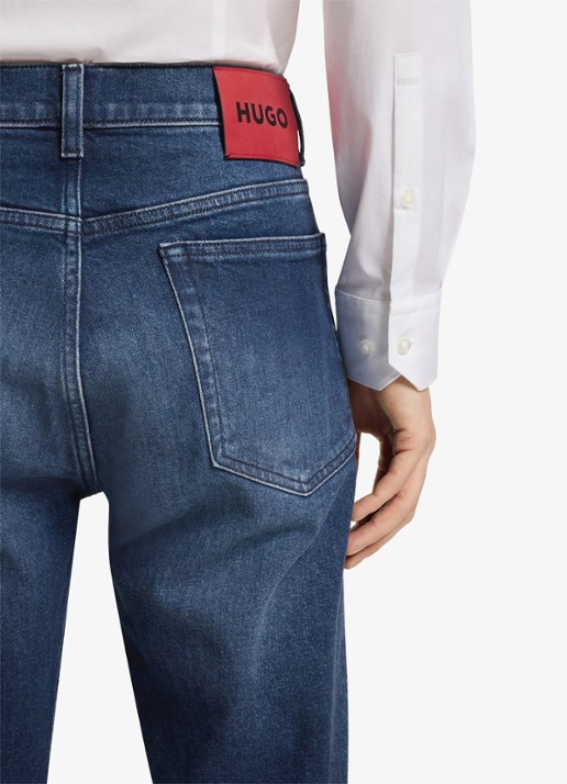 HUGO High waist slim fit jeans in katoenblend - detail 5 denim