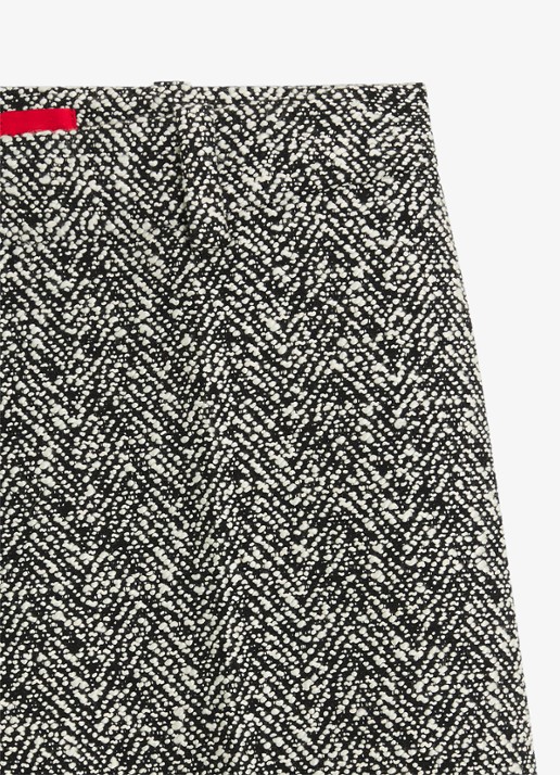 HUGO High waist straight fit pantalon met steekzakken  - detail 6 middengrijs