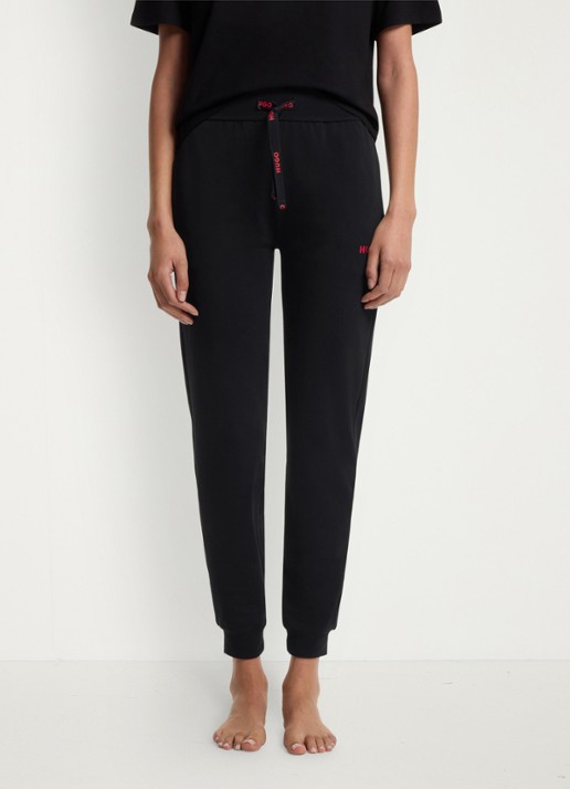 HUGO High waist tapered fit joggingbroek met logo