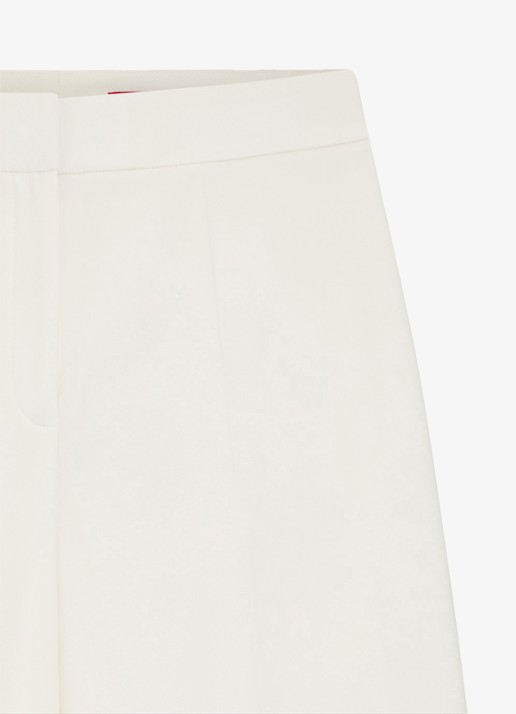 HUGO High waist wide fit pantalon met paspelzak - detail 6 open white-115 / wit
