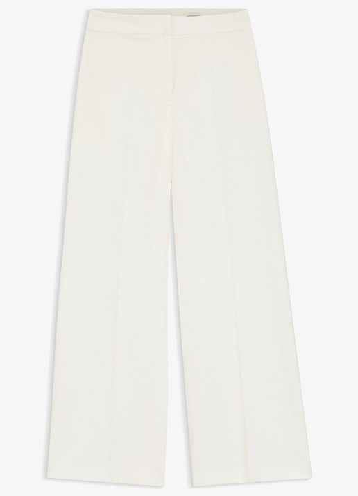 HUGO High waist wide fit pantalon met paspelzak