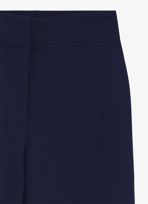 HUGO High waist wide fit pantalon met steekzakken - detail 5 donkerblauw