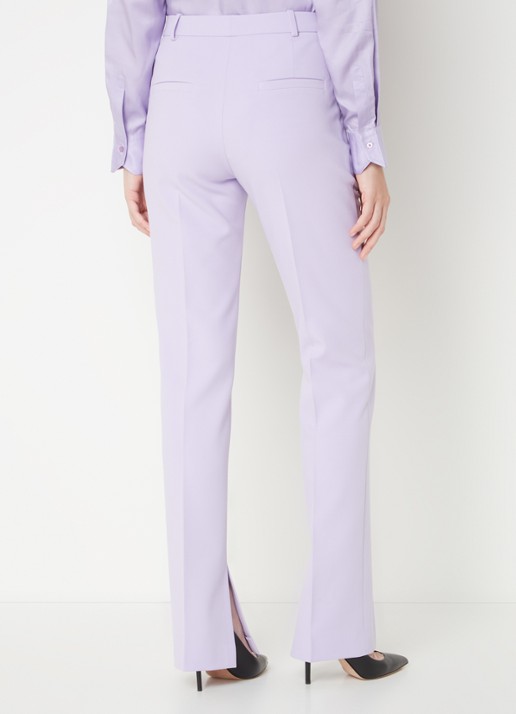 HUGO Hinovi high waist bootcut fit pantalon met steekzakken - achterkant lila