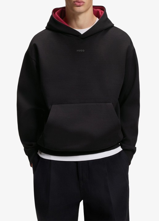 HUGO Hoodie met capuchon en logo