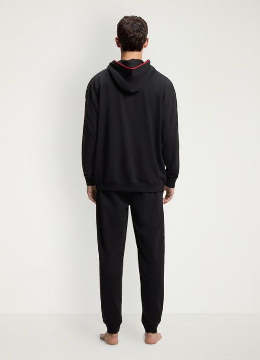 HUGO Hoodie met logo - achterkant 5 zwart
