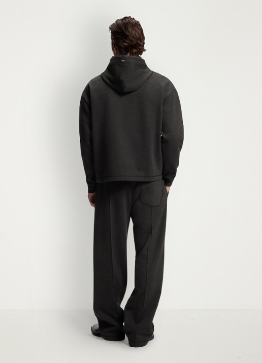 HUGO Hoodie met logo - achterkant 3 donkergrijs