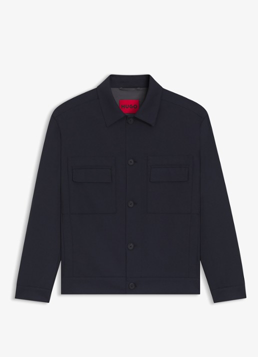 HUGO Jack met borstzakken - voorkant 5 donkerblauw