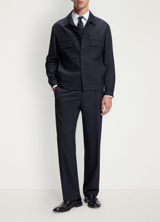 HUGO Jack met borstzakken - voorkant 6 donkerblauw