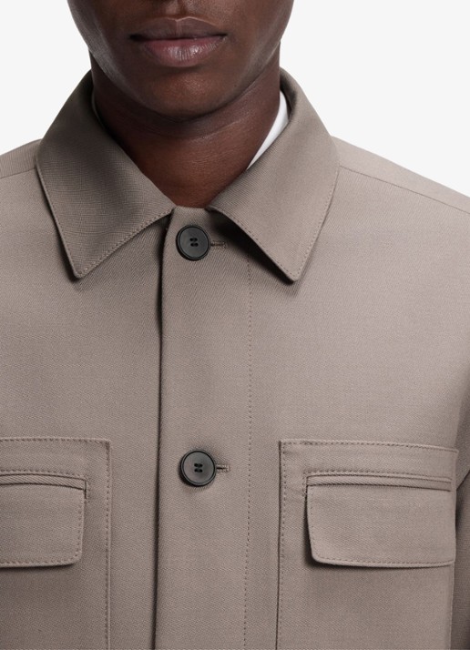 HUGO Jack met borstzakken - detail 2 beige