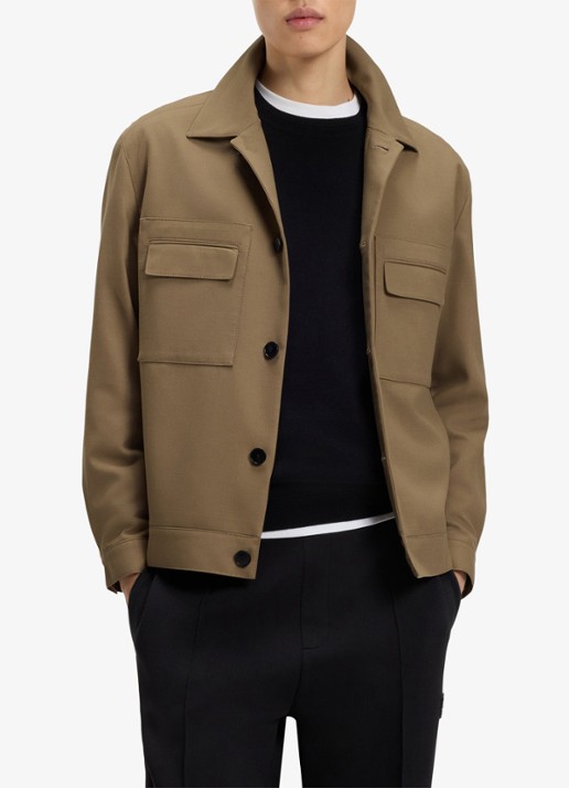 HUGO Jack met borstzakken - detail 4 beige overflow-928 / beige
