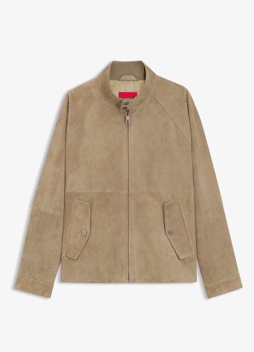 HUGO Jack van suède - voorkant 2 beige
