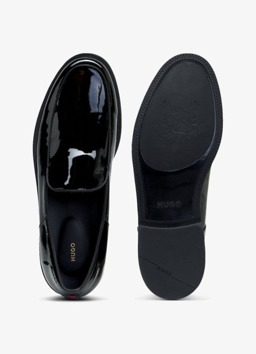 HUGO Loafer van lakleer - detail 4 black-001 / zwart